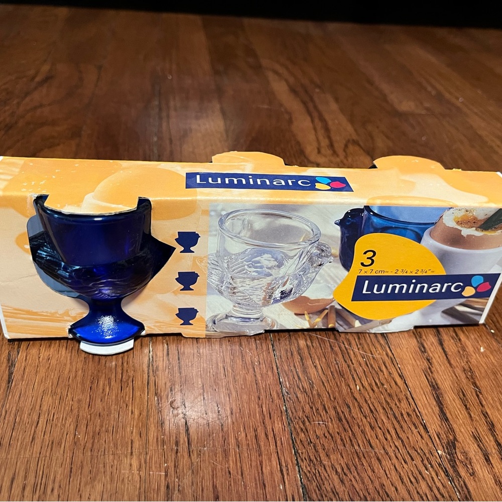 Vintage Luminarc Egg Glasses